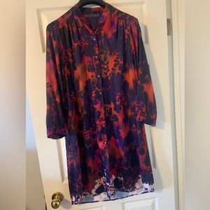 Gorgeous Velvet brand silky shirt dress